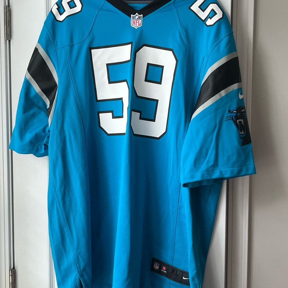 Carolina Panthers KUECHLY 59 NFL Blue and Black Jersey by NFL